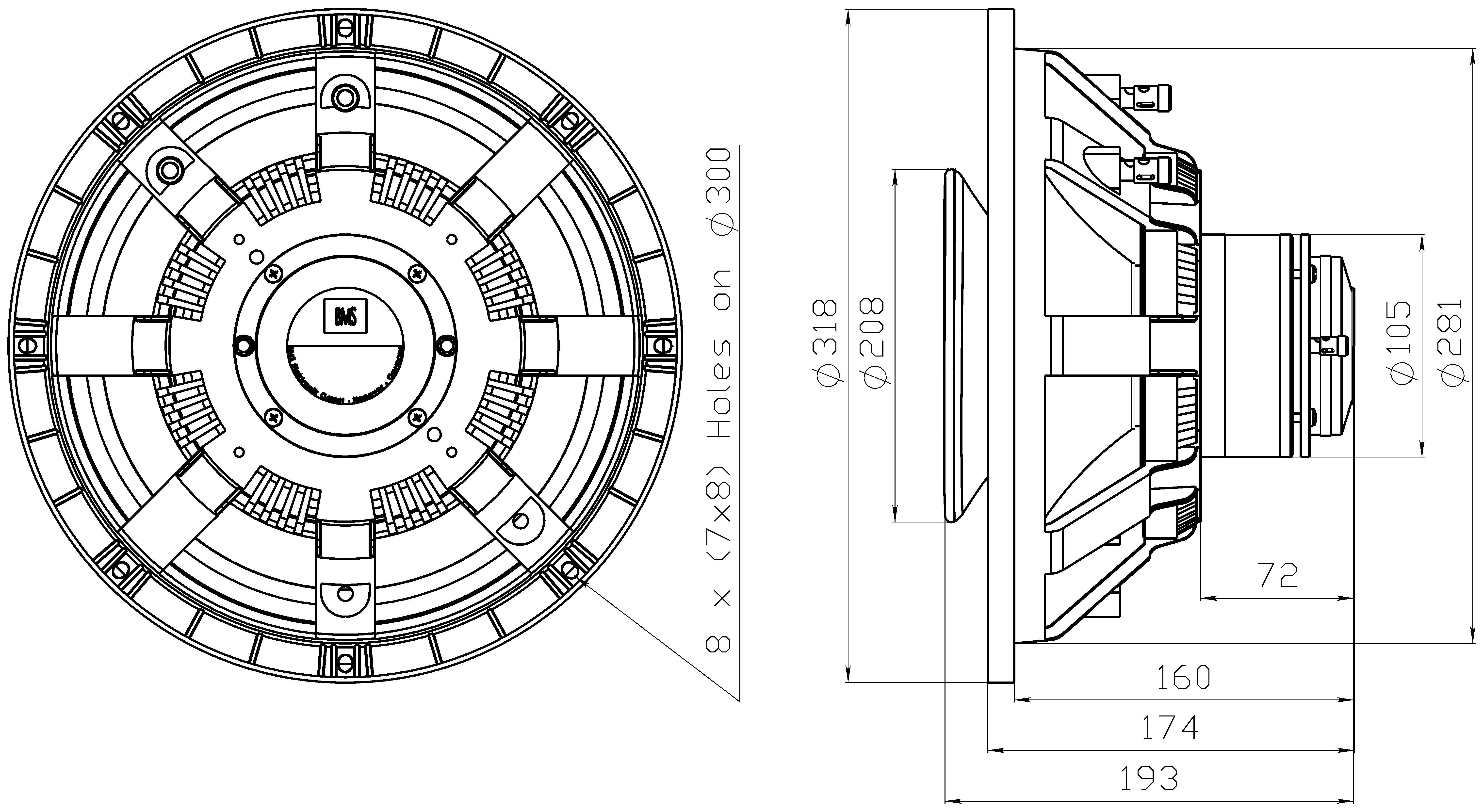 BMS 12CN680 Dimensions