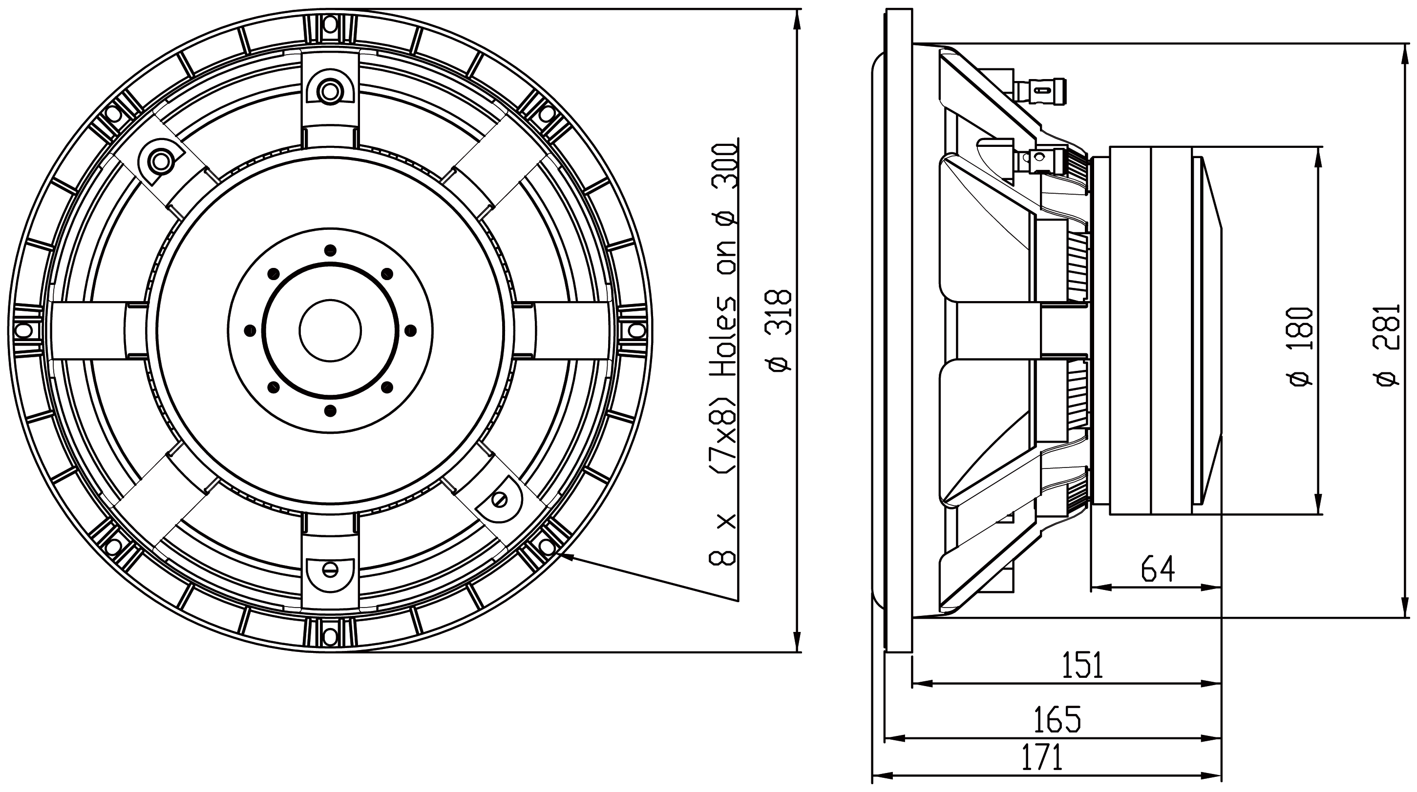 BMS 12S330 Dimensions