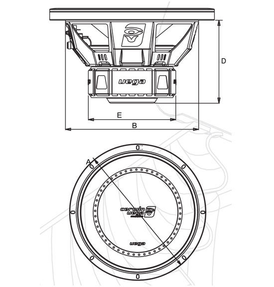 Cerwin Vega V122DV2 Dimensions