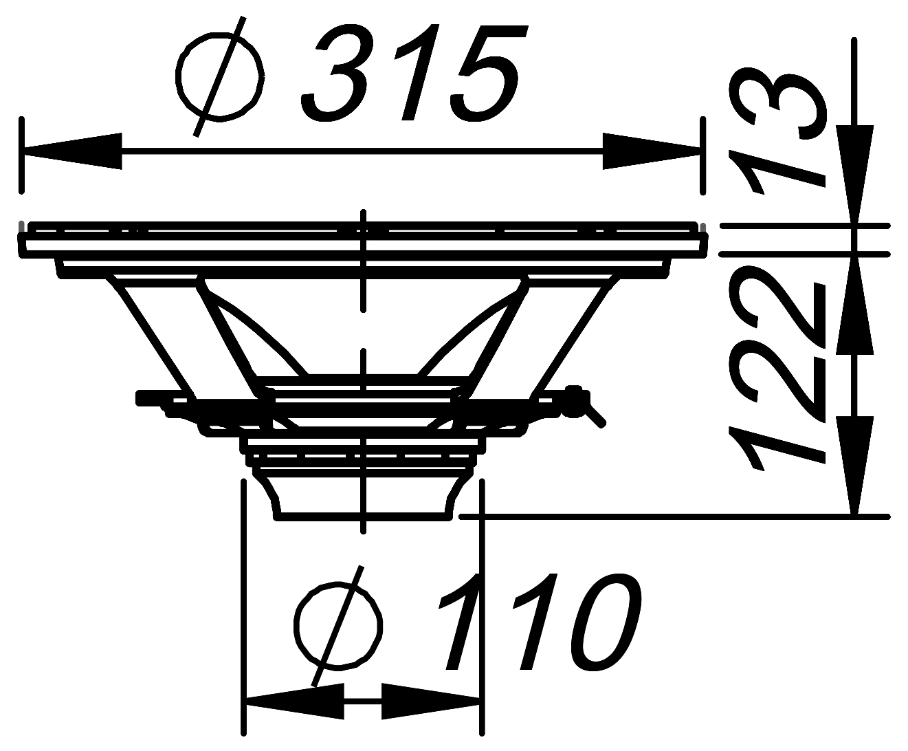 Ciare NDI12.50W Dimensions