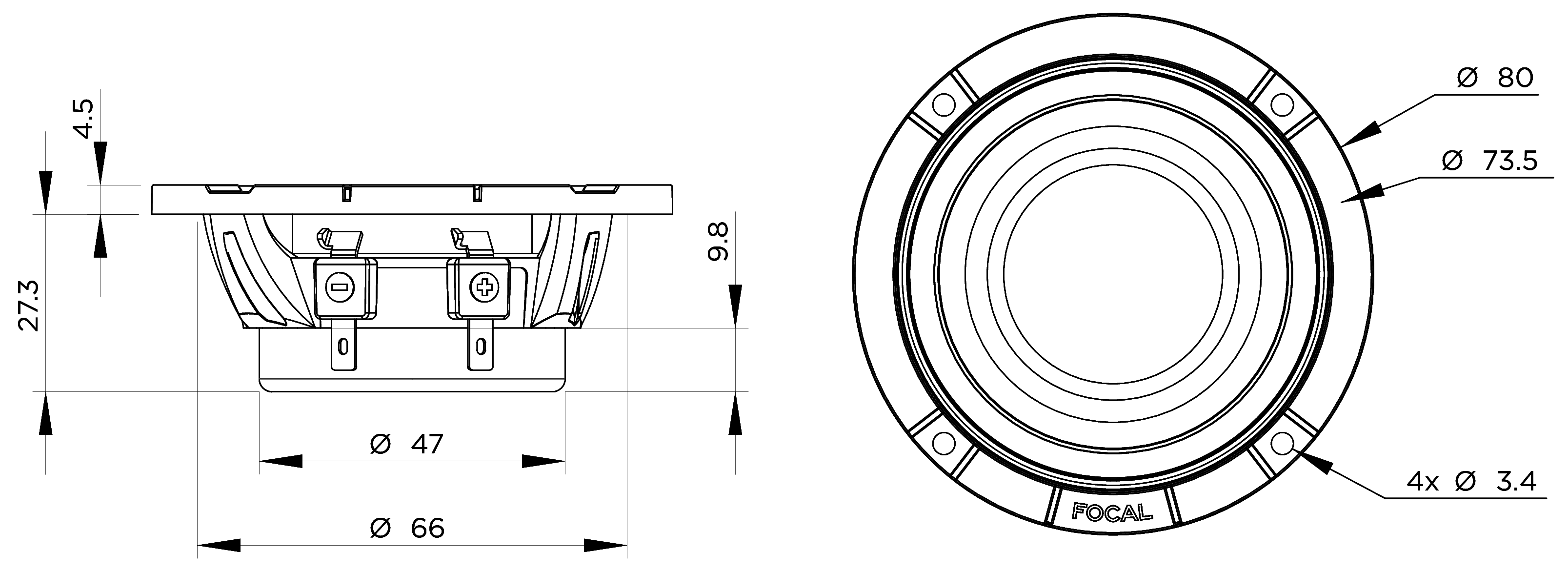 Focal 3 KM Dimensions
