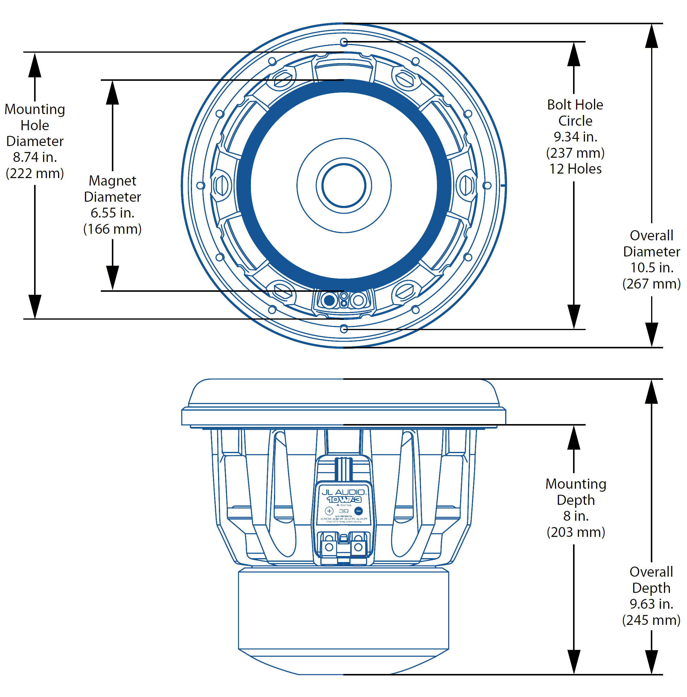 JL Audio 10W73 10" Subwoofer