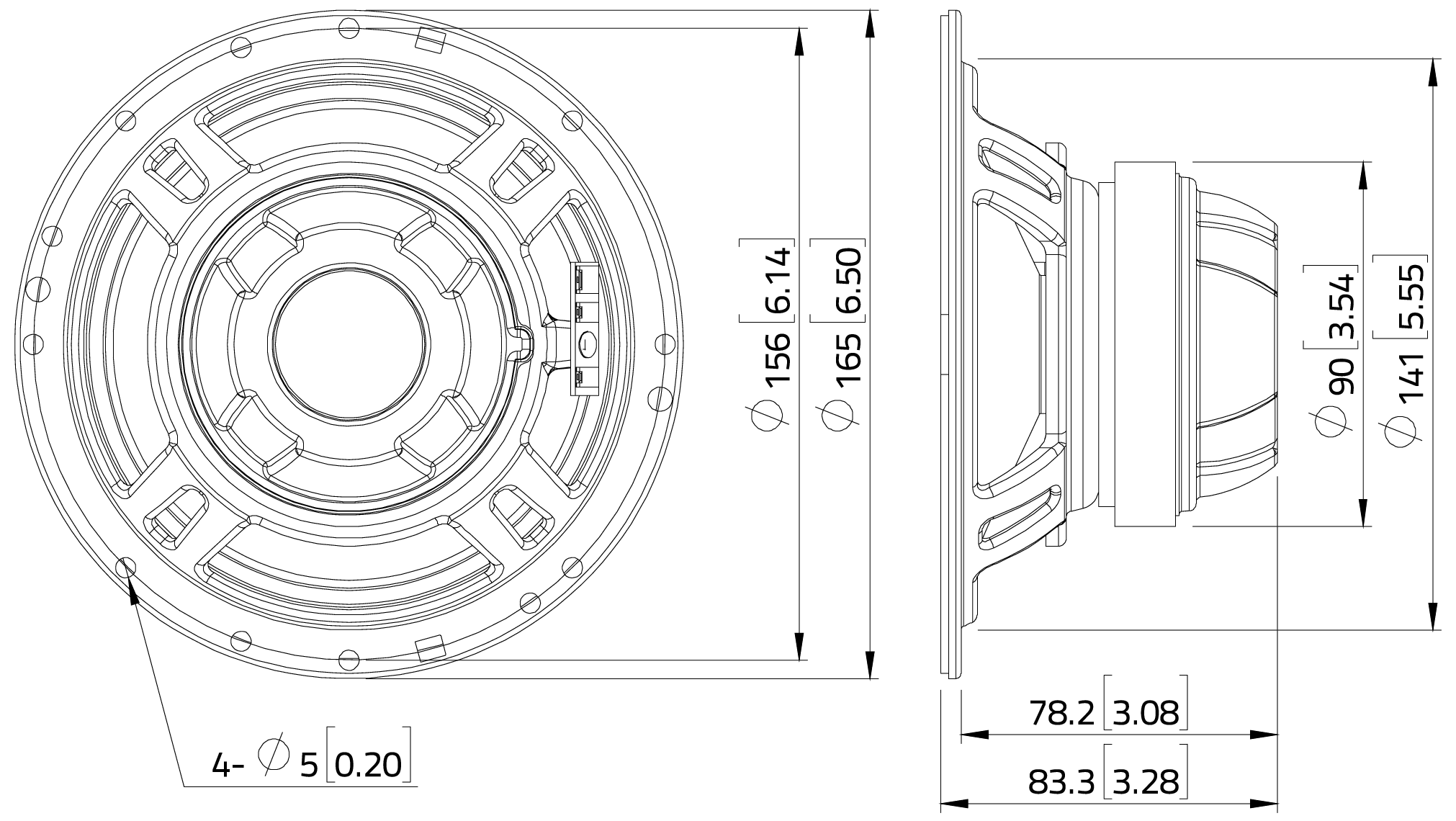 LaVoce CSF061.21 Dimensions