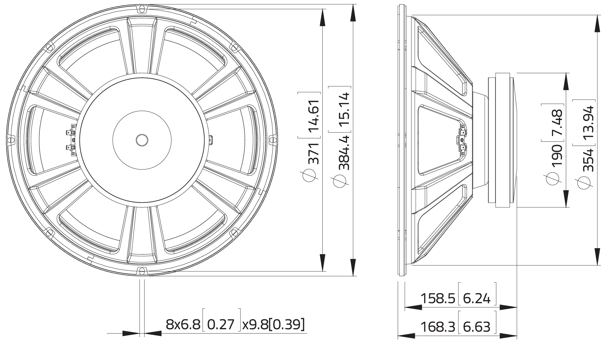 LaVoce SSF153.00 Dimensions