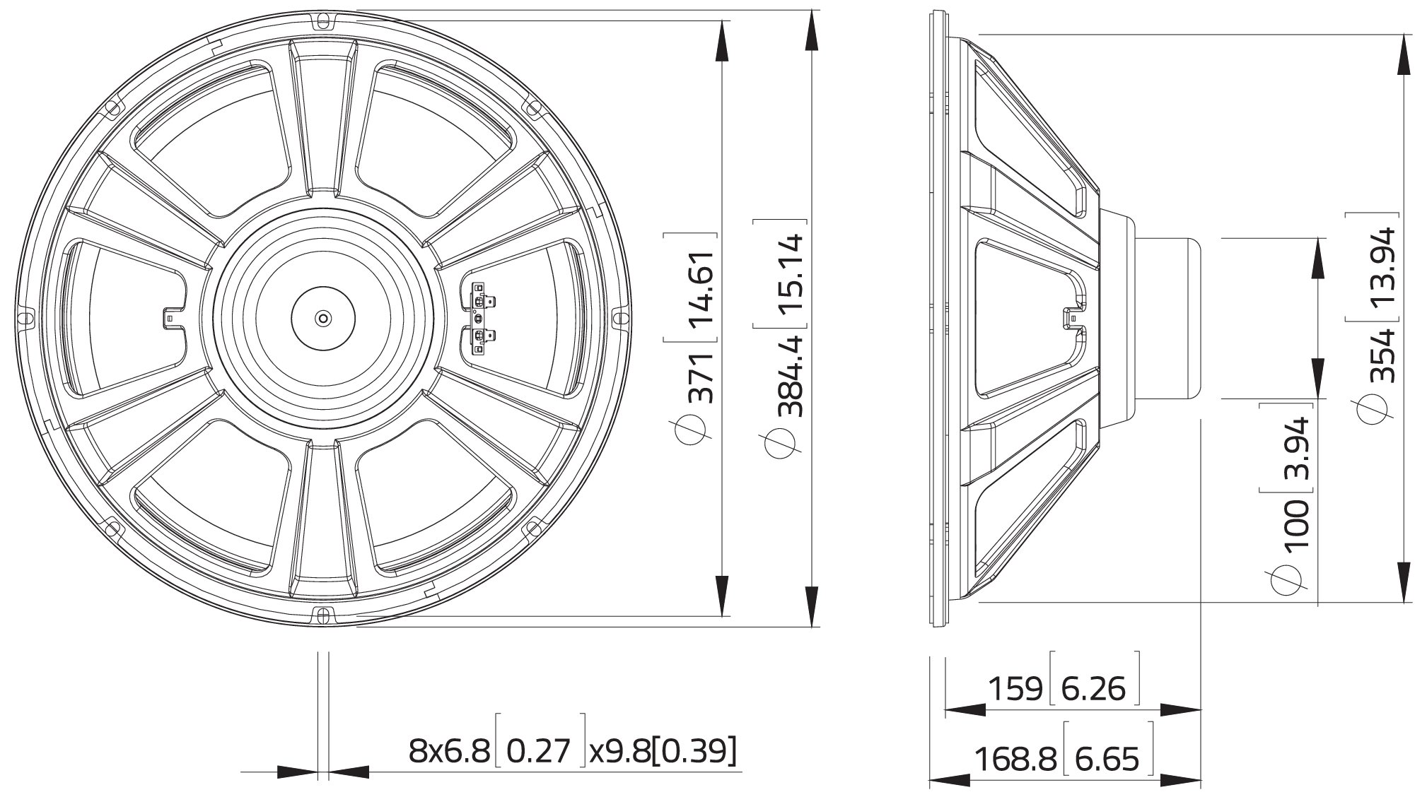 LaVoce SSN153.00 Dimensions
