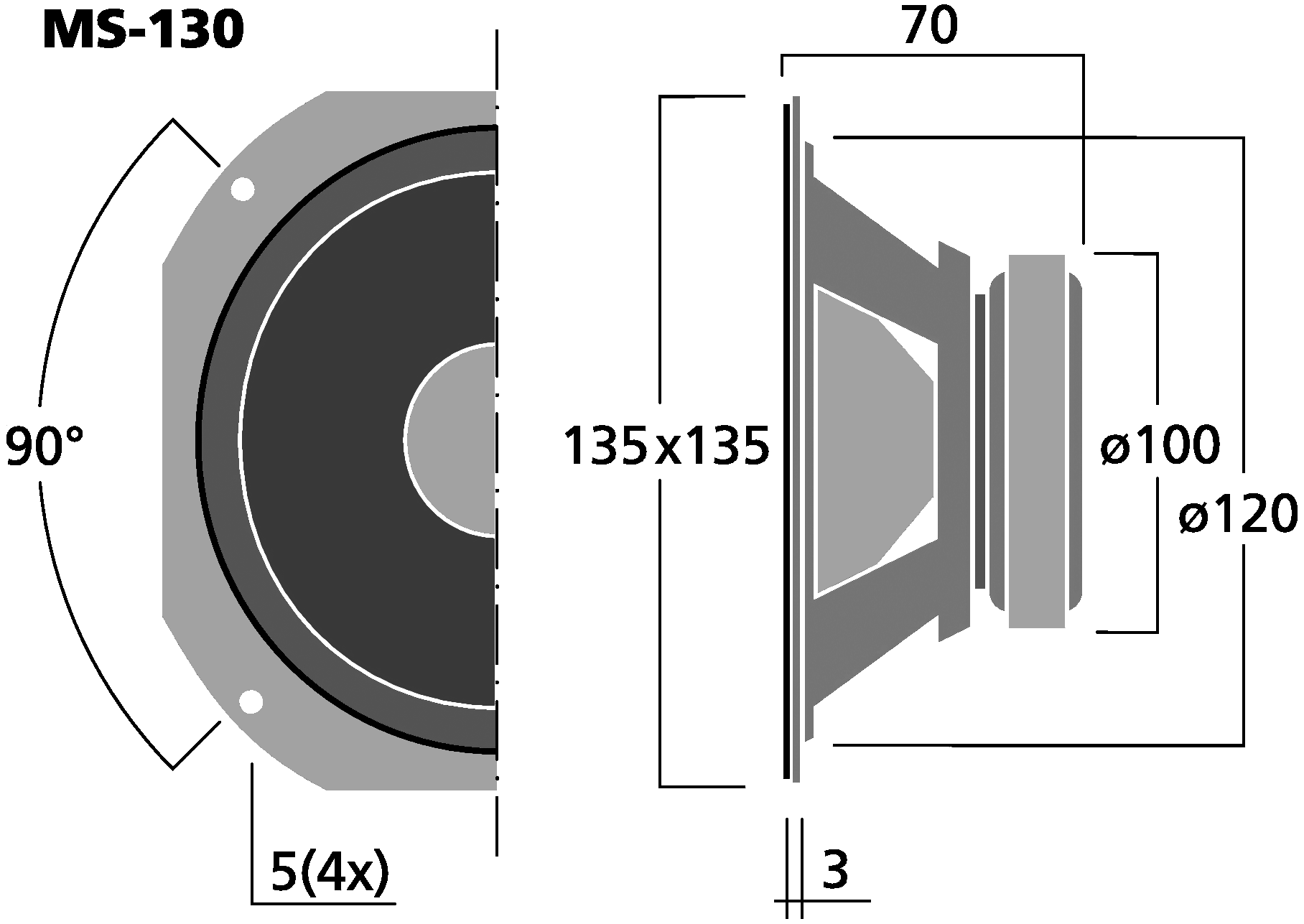 MONACOR MS-130 Dimensions