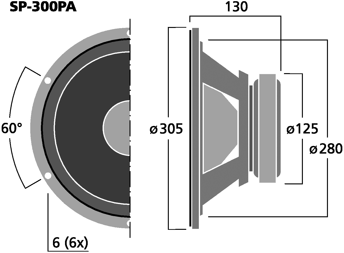 MONACOR SP-300PA Dimensions