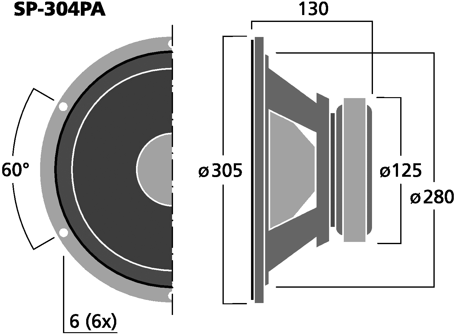 MONACOR SP-304PA Dimensions