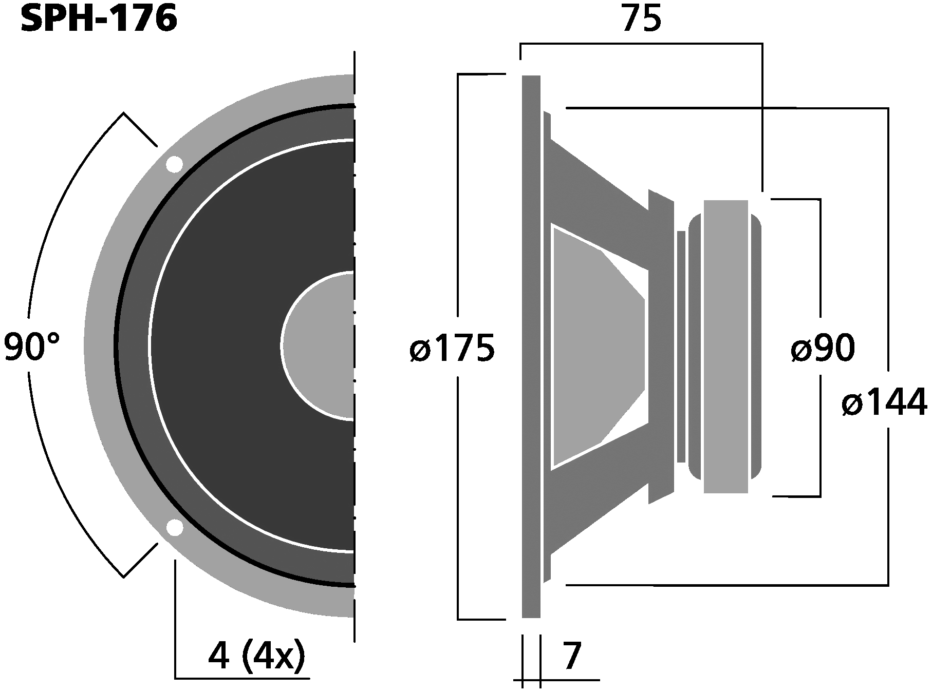 MONACOR SPH-176 Dimensions