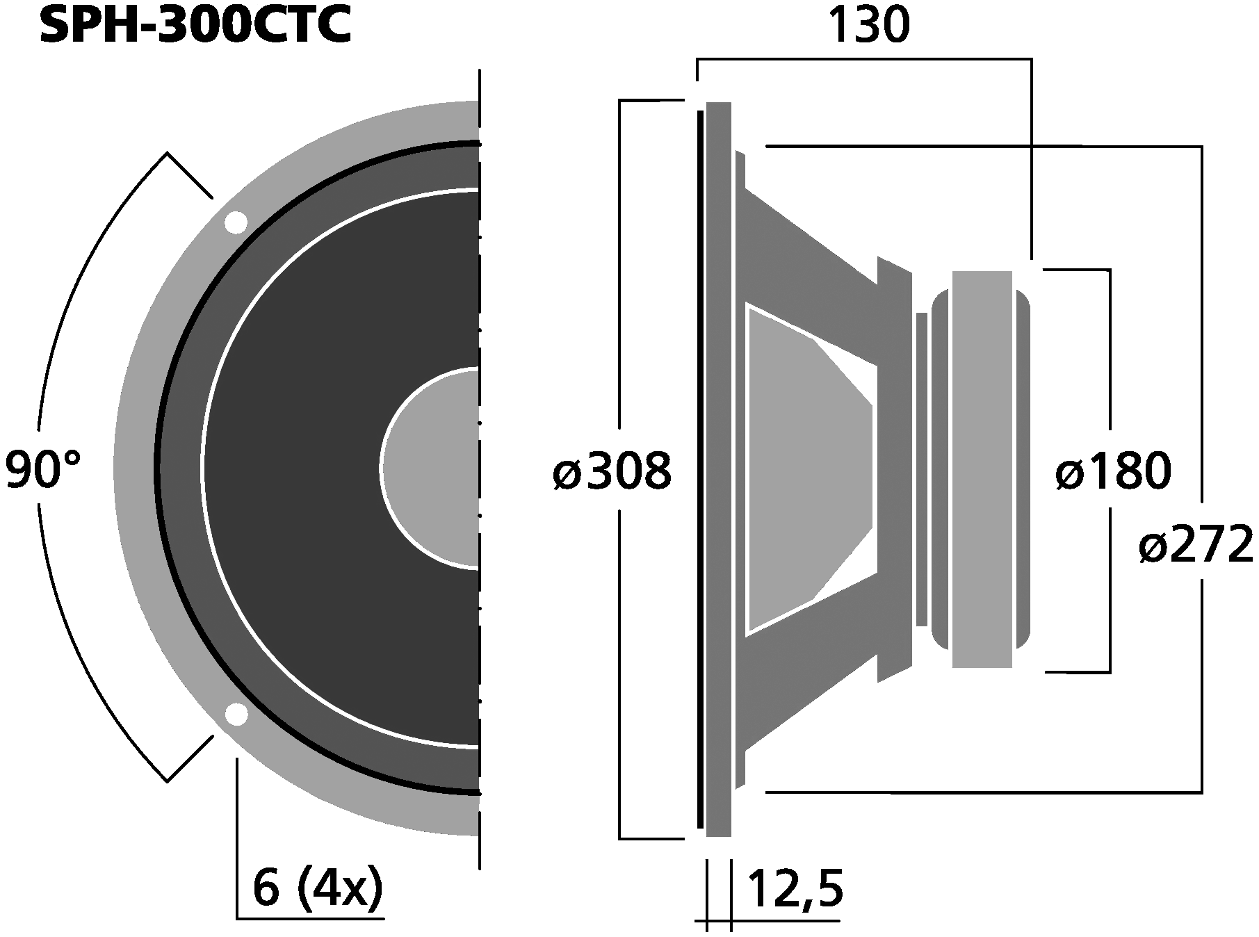 MONACOR SPH-300CTC Dimensions