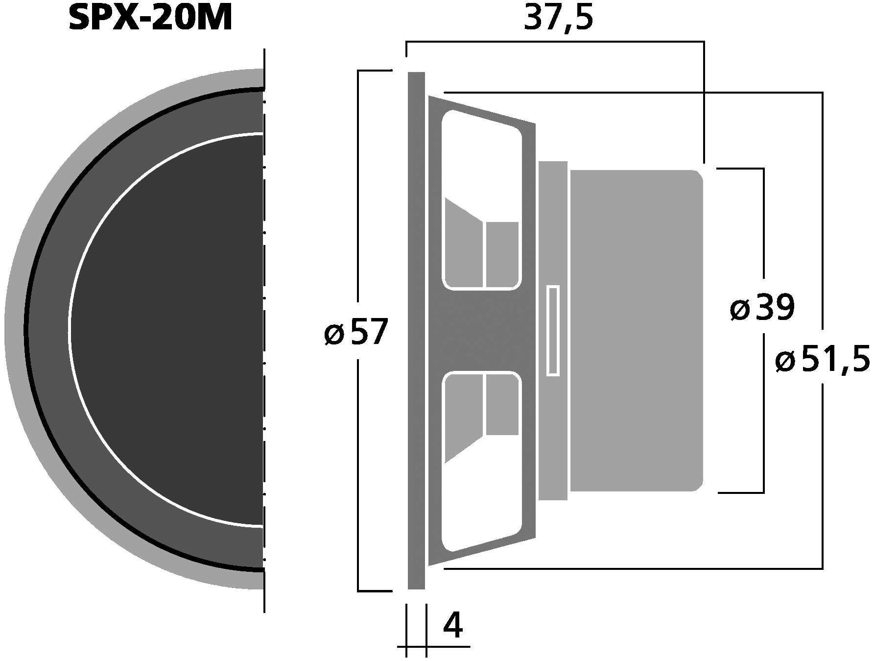 MONACOR SPX-20M Dimensions