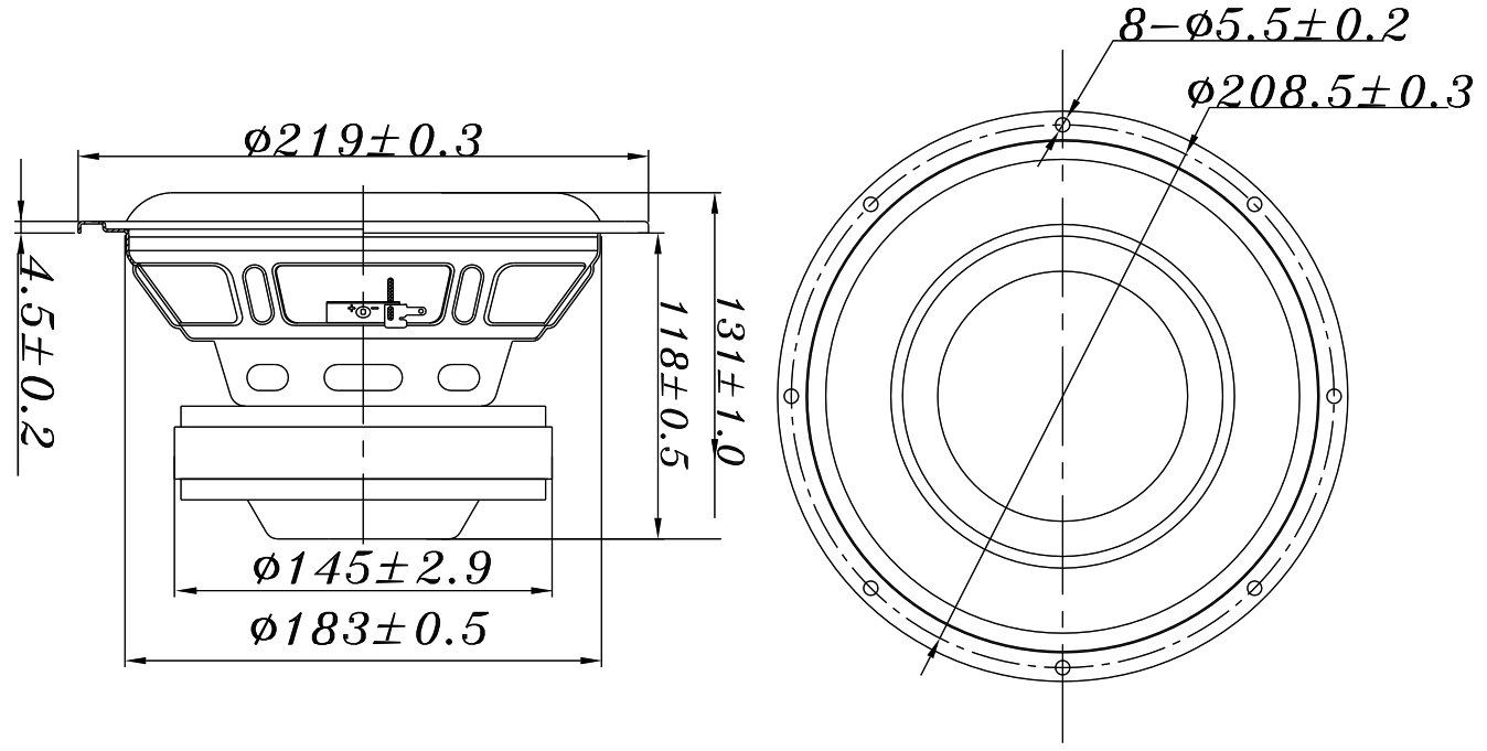 Tang Band W8 1363SBF 8 Subwoofer