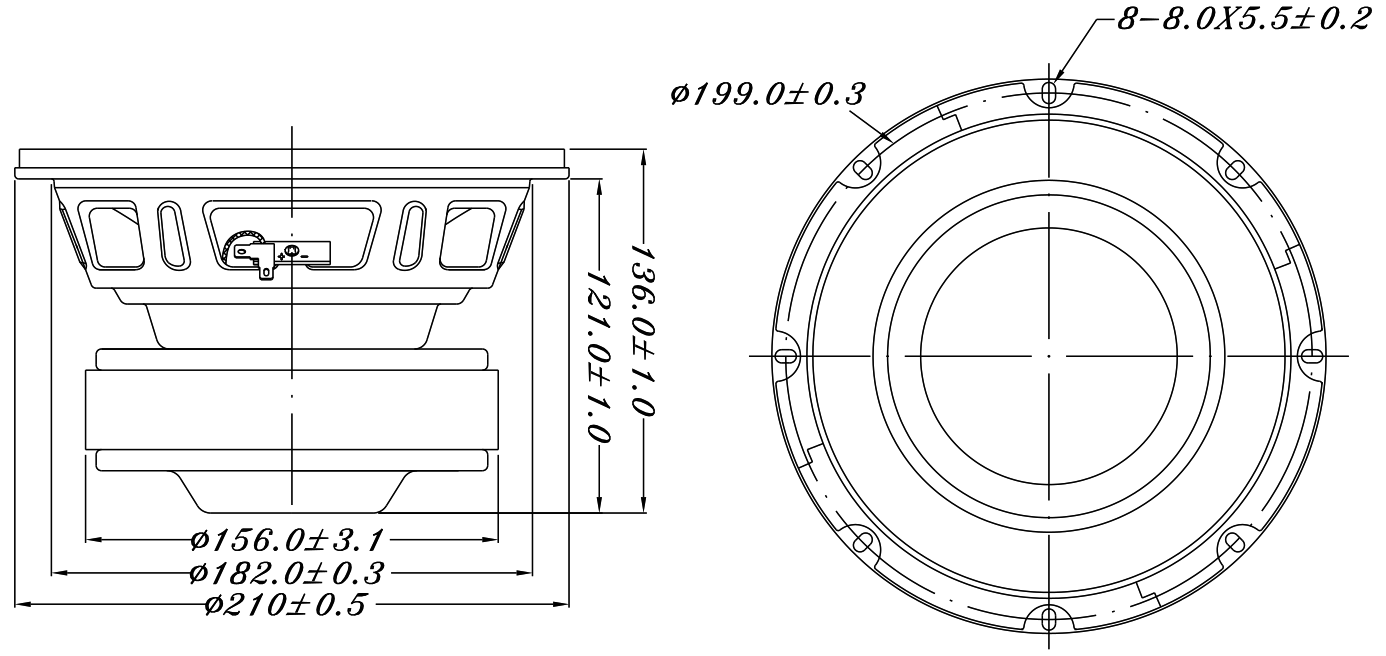 Tang Band W8 740P 8 Subwoofer